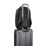 Anti-theft twill backpack, water-repellent, 17” laptop compartment black colour fifth view