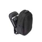 Anti-theft twill backpack, water-repellent, 17” laptop compartment black colour sixth view