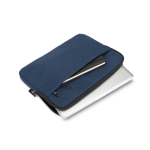 High-density recycled polyester laptop sleeve, 14” blue colour eighth view