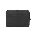 High-density recycled polyester laptop sleeve, 14” dark grey colour first view