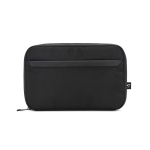 Recycled polyester tech accessories organiser bag black colour first view