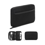 Recycled polyester tech accessories organiser bag various colours