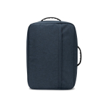 Compact recycled polyester backpack with trolley strap, 15.6” blue colour first view