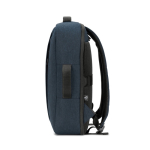 Compact recycled polyester backpack with trolley strap, 15.6” blue colour third view