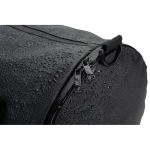 Recycled 600D polyester sports bag with side shoe compartment black colour ninth view