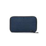 Recycled polyester organiser bag for tech accessories blue colour first view