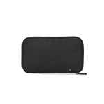 Recycled polyester organiser bag for tech accessories dark grey colour first view