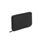Recycled polyester organiser bag for tech accessories dark grey colour