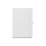 Eco notebook in recycled polyester with pen holder, A5 lined pages white colour first view