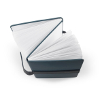 Recycled PU notebook, A5 lined and plain pages blue colour sixth view