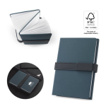 Recycled PU notebook, A5 lined and plain pages various colours
