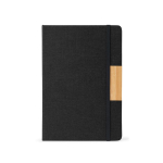 A5 notebook and natural bamboo pen set, black ink, lined pages black colour first view