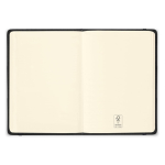 A5 notebook and natural bamboo pen set, black ink, lined pages black colour