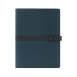 Portfolio with A4 notepad and magnetic closure, lined pages blue colour first view