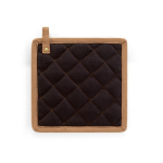 Cotton canvas pan handle cover with hanging loop, 275 g/m² black colour first view