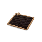 Cotton canvas pan handle cover with hanging loop, 275 g/m² black colour
