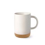 Ceramic mug with removable cork base, matte design, 320ml off white colour first view