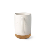 Ceramic mug with removable cork base, matte design, 320ml off white colour second view