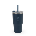 Recycled stainless steel tumbler with double wall, matte finish, 600ml main view