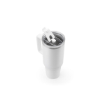 Large recycled stainless steel travel mug, matte finish, 1.3L white colour fifth view