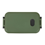 Dishwasher-safe plastic lunch box with durable lid, 900ml military green colour first view