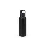 Recycled stainless steel thermal bottle with vacuum insulation, 590ml black colour