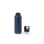 Recycled stainless steel thermal bottle with vacuum insulation, 590ml navy-blue colour fifth view