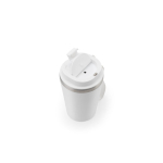 Recycled stainless steel travel mug with vacuum insulation, 460ml white colour fifth view