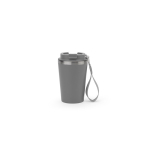 Recycled stainless steel travel mug with vacuum insulation, 460ml grey colour