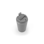 Recycled stainless steel travel mug with vacuum insulation, 460ml grey colour fifth view