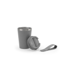 Recycled stainless steel travel mug with vacuum insulation, 460ml grey colour sixth view