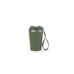 Recycled stainless steel travel mug with vacuum insulation, 460ml military green colour