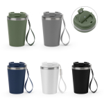 Recycled stainless steel travel mug with vacuum insulation, 460ml various colours