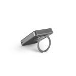 Eco magnetic power bank with ring stand, 10000 mAh dark grey colour sixth view