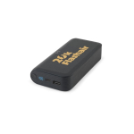 Eco power bank with ultra-fast charging and LED display, 20000 mAh black colour image with logo