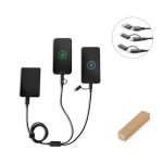 Ultra-fast 6-in-1 USB cable in aluminium & PET, versatile design various colours