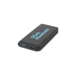 Eco power bank with 15W charging, premium design, 10000 mAh black colour image with logo