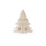 FSC™ natural wood Christmas tree, foldable and printable natural colour second view