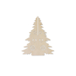FSC™ natural wood Christmas tree, foldable and printable natural colour third view