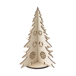FSC™ natural wood Christmas tree, foldable and printable natural colour eighth view