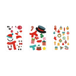 Christmas set with six colouring sheets and stickers included white colour first view