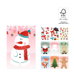 Christmas set with six colouring sheets and stickers included various colours
