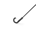 Recycled polyester umbrella with reflective details, 68 cm, Ø120 black colour fifth view