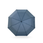 3-section foldable rPET umbrella with fibreglass ribs, Ø98 blue colour first view