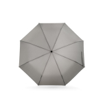 3-section foldable rPET umbrella with fibreglass ribs, Ø98 light grey colour first view