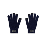 Recycled rPET polyester gloves with touchscreen tips navy-blue colour first view