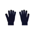 Recycled rPET polyester gloves with touchscreen tips navy-blue colour second view