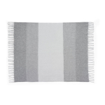 Soft-touch recycled polyester blanket, mohair style, 300 g/m² grey colour first view