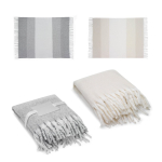 Soft-touch recycled polyester blanket, mohair style, 300 g/m² various colours