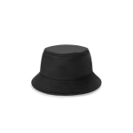 Water-repellent recycled rPET polyester Panama hat black colour first view